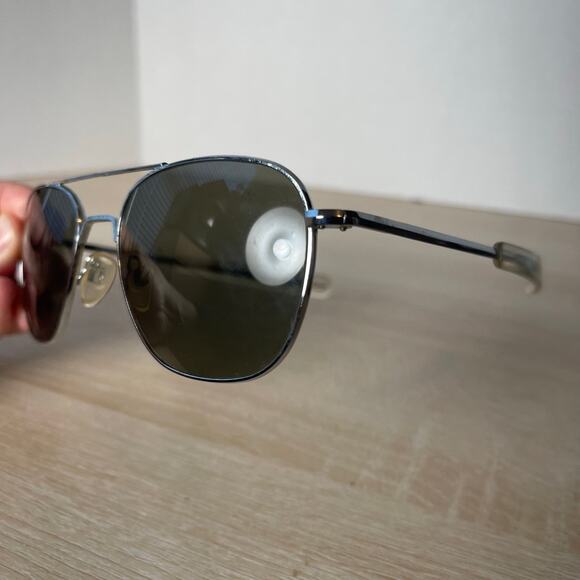 Randolph Engineering Aviator Sunglasses 5 1/2 Chrome AF-58-20 READ - Picture 11 of 15